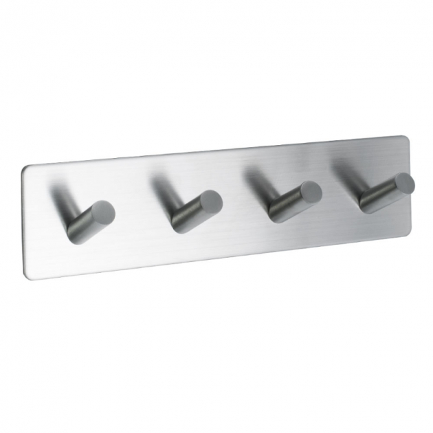 Base 200 - 4 Hook - Brushed stainless steel in the group Products / Bathroom Accessories / Bathroom Hooks at Beslag Design i Båstad Aktiebolag (60512-21)